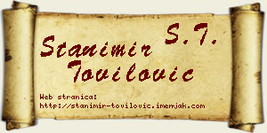 Stanimir Tovilović vizit kartica